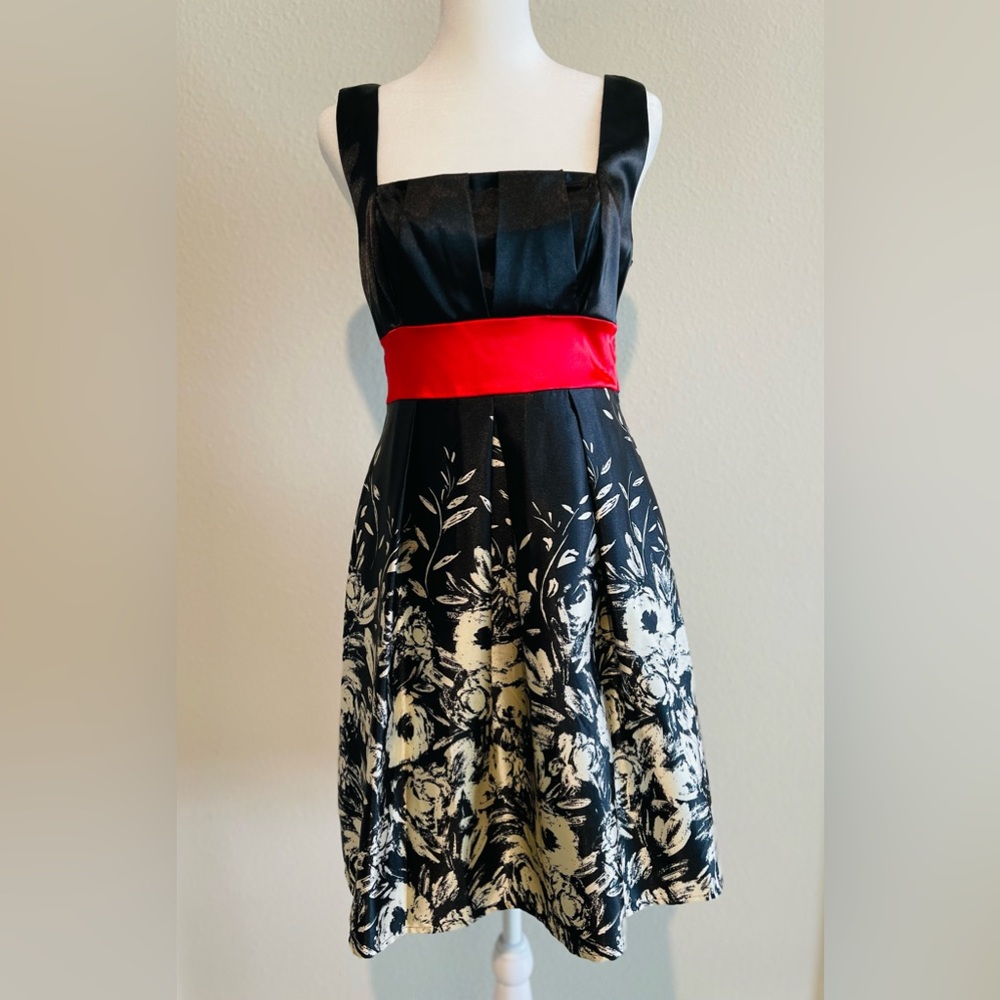 Puffy satin dress